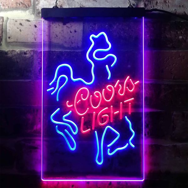 Coors Light Horse Dual LED Neon Light Sign